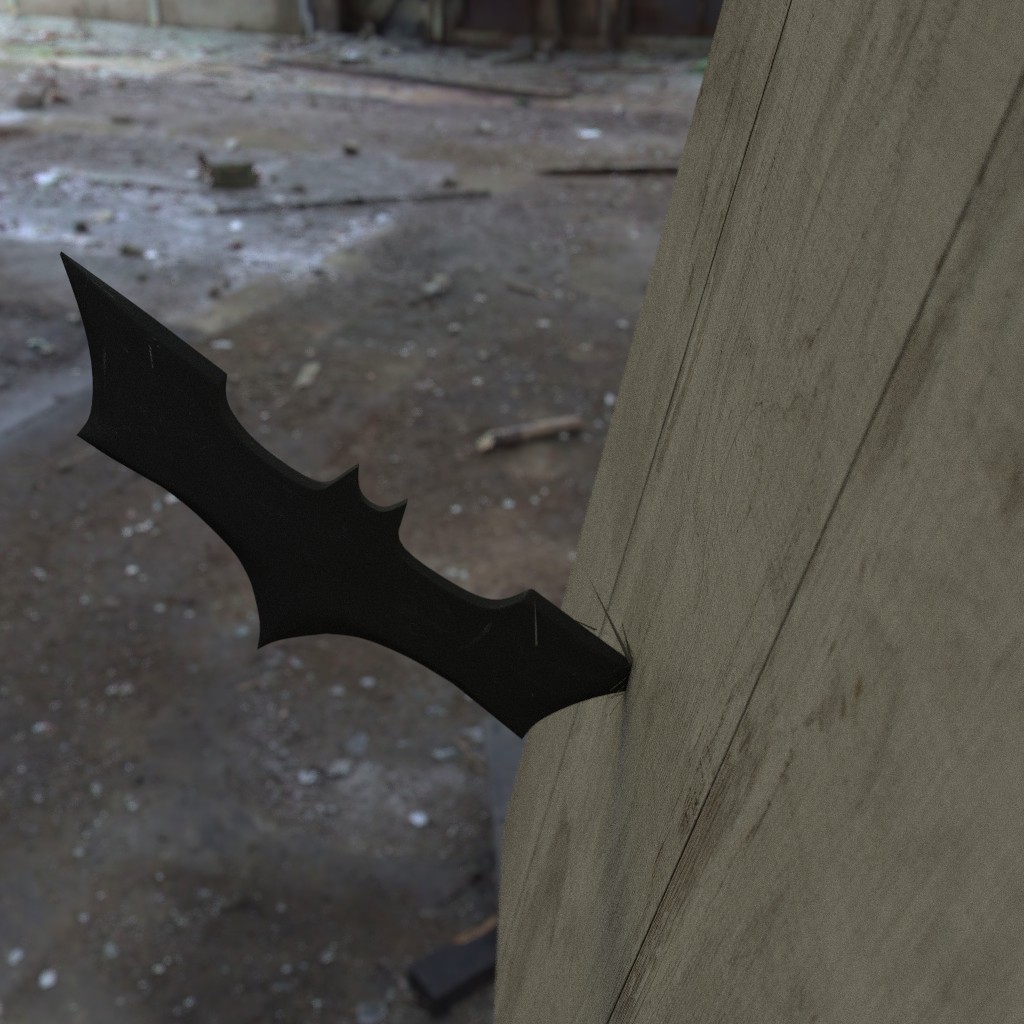 Batarang stuck in a wall preview image 1